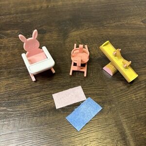 Calico Critters Sylvanian Families - High Chair‎ Rocking Chair Seesaw Blankets